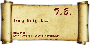 Tury Brigitta névjegykártya